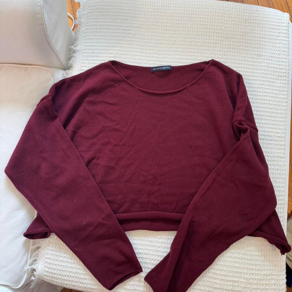 Burgundy brandy melville long sleeve